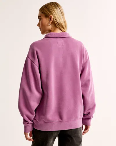 Abercrombie & Fitch Sunday Half-zip In Purple