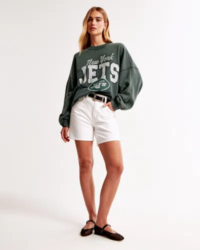 Abercrombie & Fitch New York Jets Graphic Oversized Sunday Crew