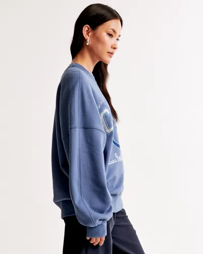 Abercrombie & Fitch Indianapolis Colts Graphic Oversized Sunday Crew In Blue