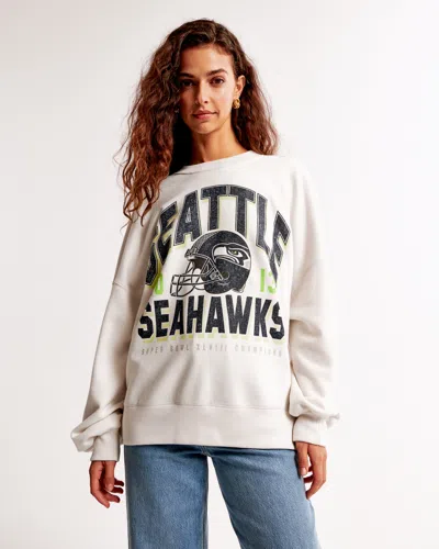 Abercrombie & Fitch Seattle Seahawks Graphic Oversized Sunday Crew