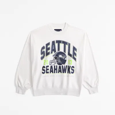 Abercrombie & Fitch Seattle Seahawks Graphic Oversized Sunday Crew