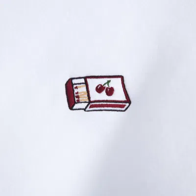 Abercrombie & Fitch Embroidered Graphic Classic Sunday Crew In White