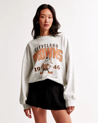 Abercrombie & Fitch Cleveland Browns Graphic Oversized Sunday Crew