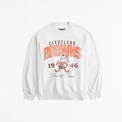 Abercrombie & Fitch Cleveland Browns Graphic Oversized Sunday Crew