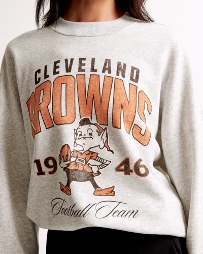 Abercrombie & Fitch Cleveland Browns Graphic Oversized Sunday Crew