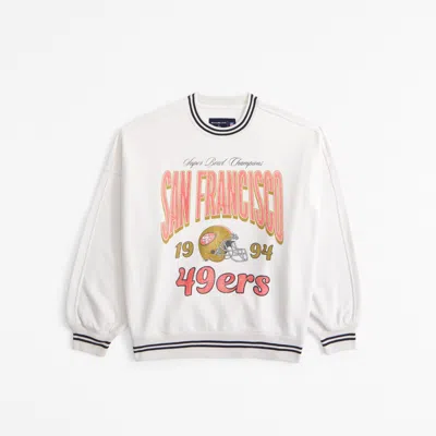Abercrombie & Fitch San Francisco 49ers Graphic Oversized Sunday Crew