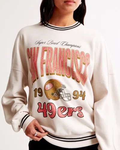 Abercrombie & Fitch San Francisco 49ers Graphic Oversized Sunday Crew