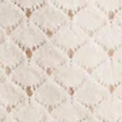 Abercrombie & Fitch Shrunken Pointelle Crew Cardigan In White