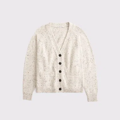 Abercrombie & Fitch Dad V-neck Cardigan In Neutral