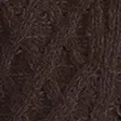 Abercrombie & Fitch Textural Stitch Cable Crew Sweater In Brown