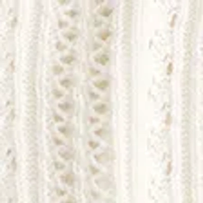 Abercrombie & Fitch Pointelle Shrunken V-neck Cardigan In White