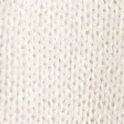 Abercrombie & Fitch Open-stitch Textural Crew Sweater In White