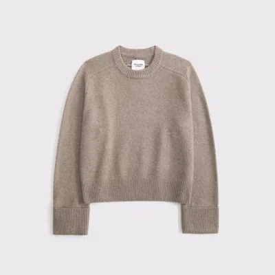 Abercrombie & Fitch The A&f Madeline Crew Sweater In Brown