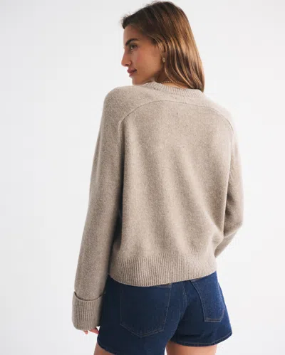 Abercrombie & Fitch The A&f Madeline Crew Sweater In Brown