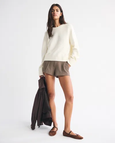 Abercrombie & Fitch The A&f Madeline Crew Sweater In White