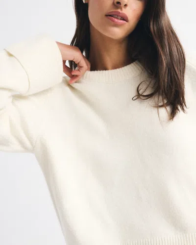 Abercrombie & Fitch The A&f Madeline Crew Sweater In White