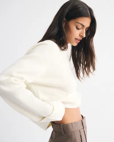 Abercrombie & Fitch The A&f Madeline Crew Sweater In White
