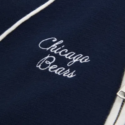 Abercrombie & Fitch Chicago Bears Mockneck Zipper Cardigan In Blue