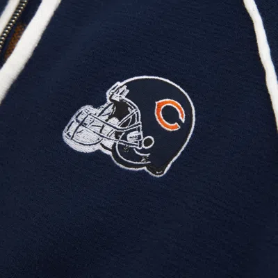 Abercrombie & Fitch Chicago Bears Mockneck Zipper Cardigan In Blue