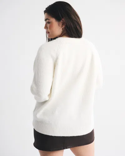 Abercrombie & Fitch Dad V-neck Cardigan In White