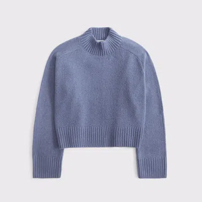 Abercrombie & Fitch Easy Mockneck Sweater In Blue