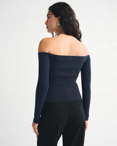 Abercrombie & Fitch Off-the-shoulder Sweater In Purple