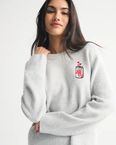 Abercrombie & Fitch The A&f Madeline Diet Coke Crew Sweater In Gray