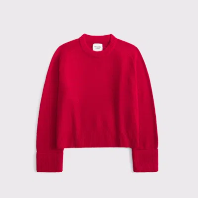 Abercrombie & Fitch The A&f Madeline Crew Sweater In Red