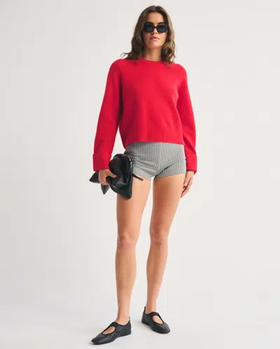 Abercrombie & Fitch The A&f Madeline Crew Sweater In Red
