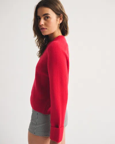 Abercrombie & Fitch The A&f Madeline Crew Sweater In Red