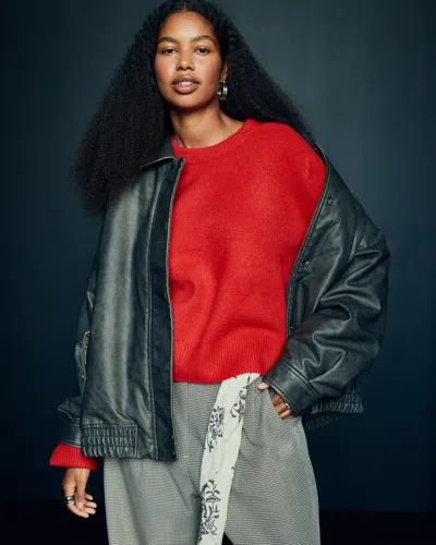 Abercrombie & Fitch The A&f Madeline Crew Sweater In Red