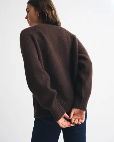 Abercrombie & Fitch Dad V-neck Cardigan In Brown