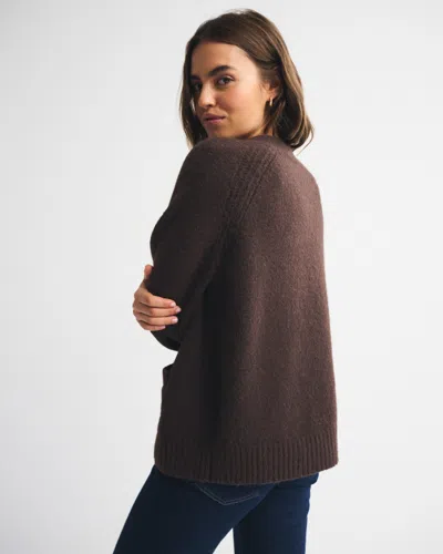 Abercrombie & Fitch Dad V-neck Cardigan In Brown