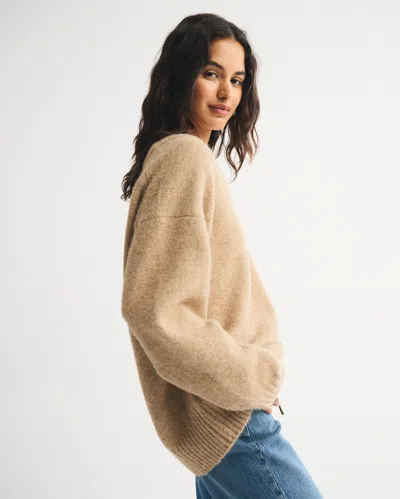 Abercrombie & Fitch Dad V-neck Sweater In Brown