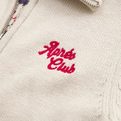 Abercrombie & Fitch Double Zipper Après Ski Cardigan In Brown