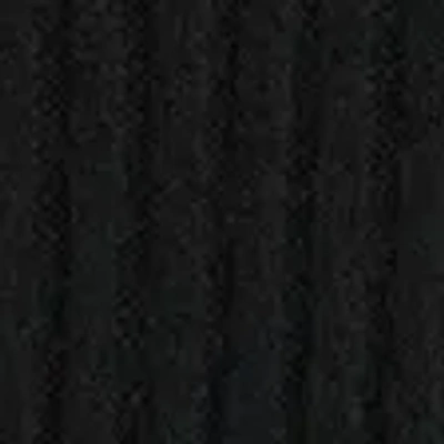 Abercrombie & Fitch Ribbed Foldover Off-the-shoulder Sweater In Black