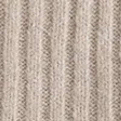 Abercrombie & Fitch Ribbed Foldover Off-the-shoulder Sweater In Sand