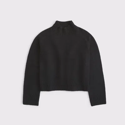 Abercrombie & Fitch Easy Mockneck Sweater In Black