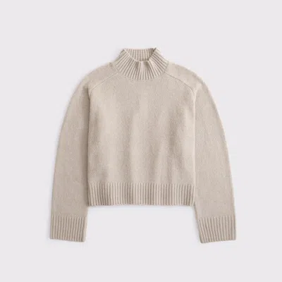 Abercrombie & Fitch Easy Mockneck Sweater In Brown