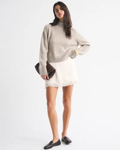 Abercrombie & Fitch Easy Mockneck Sweater In Brown