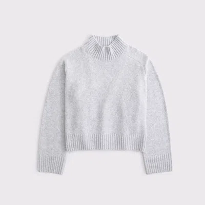 Abercrombie & Fitch Easy Mockneck Sweater In Gray