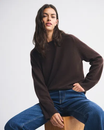 Abercrombie & Fitch The A&f Madeline Cashmere Crew Sweater In Brown