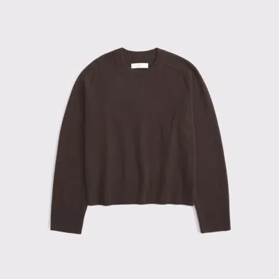 Abercrombie & Fitch The A&f Madeline Cashmere Crew Sweater In Brown