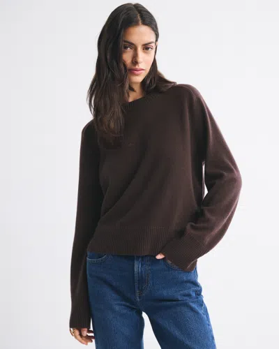 Abercrombie & Fitch The A&f Madeline Cashmere Crew Sweater In Brown