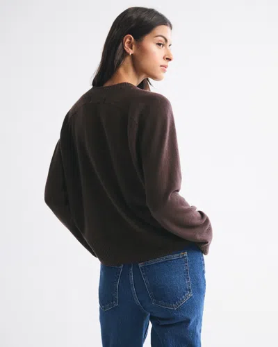 Abercrombie & Fitch The A&f Madeline Cashmere Crew Sweater In Brown