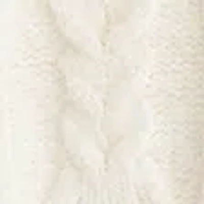 Abercrombie & Fitch The A&f Madeline Cable Crew Sweater In White