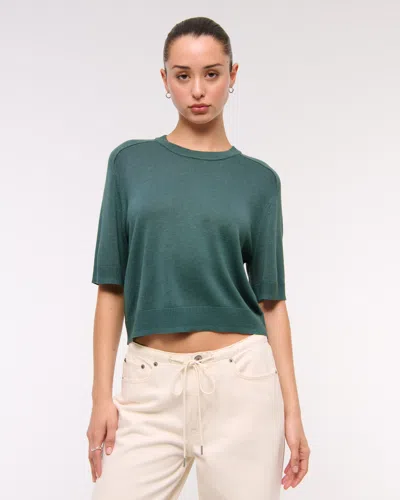 Abercrombie & Fitch The A&f Madeline Crew Sweater Tee In Green