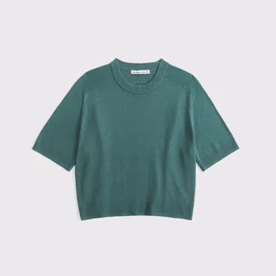 Abercrombie & Fitch The A&f Madeline Crew Sweater Tee In Green