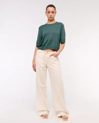 Abercrombie & Fitch The A&f Madeline Crew Sweater Tee In Green