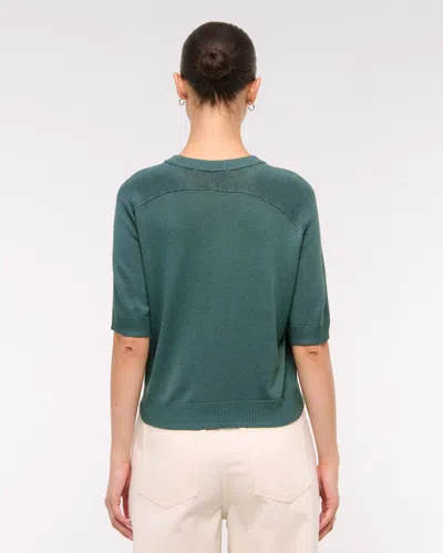 Abercrombie & Fitch The A&f Madeline Crew Sweater Tee In Green